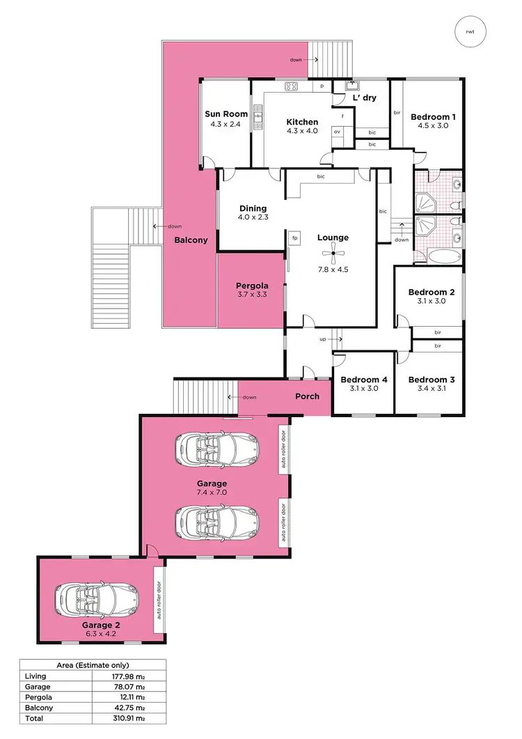 Floorplan of Homely house listing, 13 Edgeware Road, Aldgate SA 5154