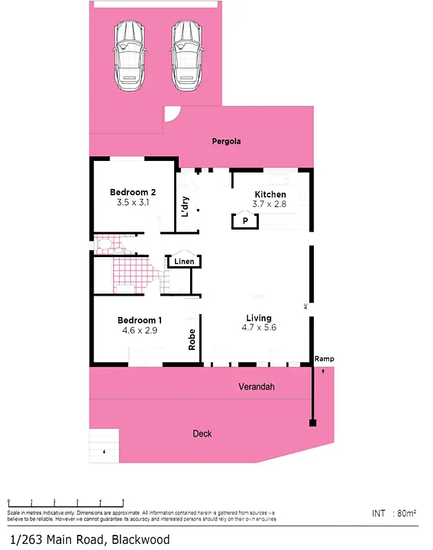 Floorplan of Homely unit listing, 1/263 Main Road, Blackwood SA 5051