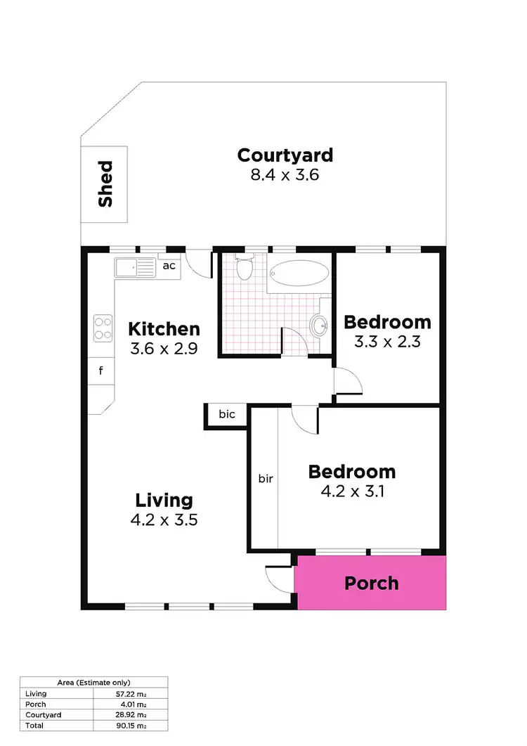 Floorplan of Homely unit listing, 4/41 First Avenue, Forestville SA 5035