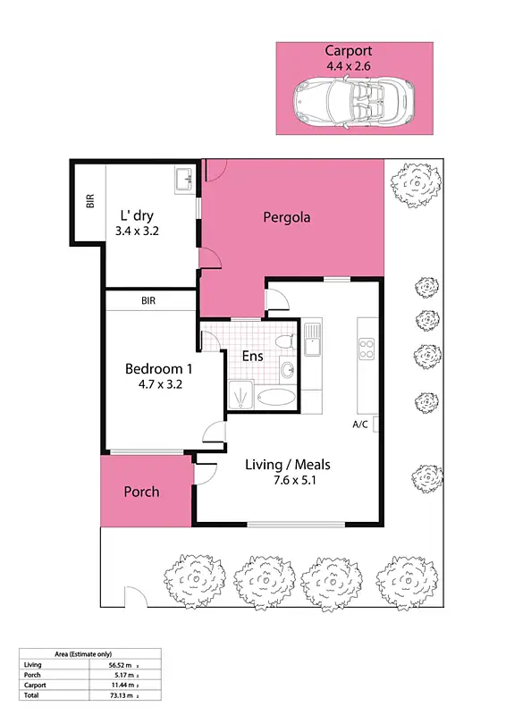 Floorplan of Homely unit listing, 2/26 Clifford Avenue, Kurralta Park SA 5037