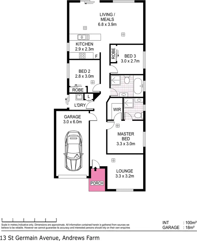 Floorplan of Homely house listing, 13 St Germain Avenue, Andrews Farm SA 5114