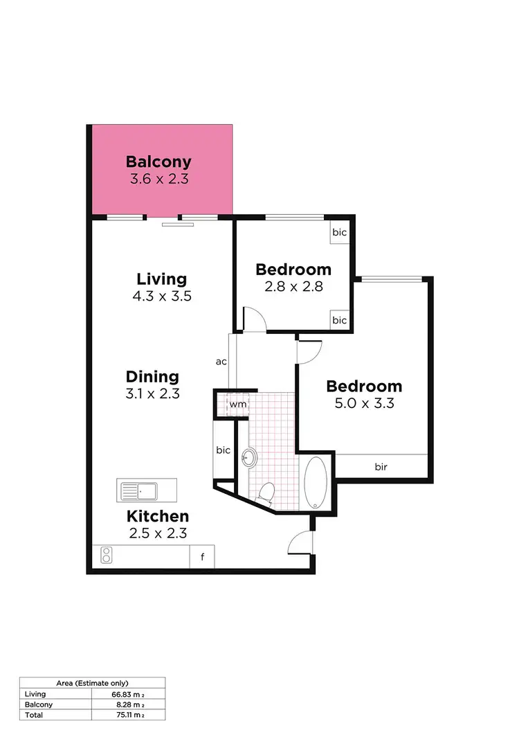 Floorplan of Homely apartment listing, 12/14 Charlick Circuit, Adelaide SA 5000
