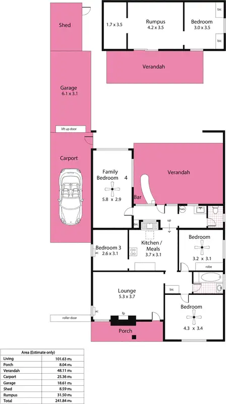 Floorplan of Homely house listing, 307 Sir Donald Bradman Drive, Brooklyn Park SA 5032
