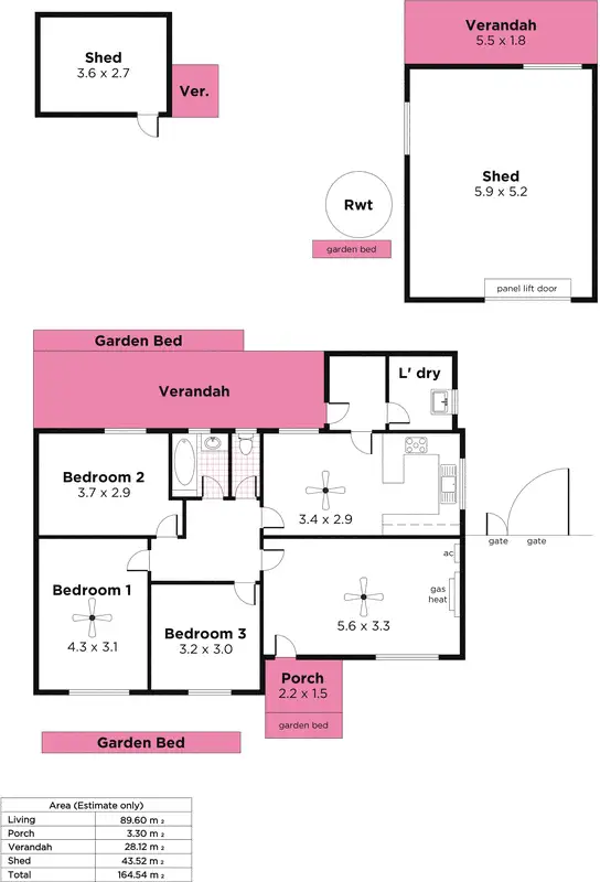 Floorplan of Homely house listing, 75 Fairview Terrace, Clearview SA 5085