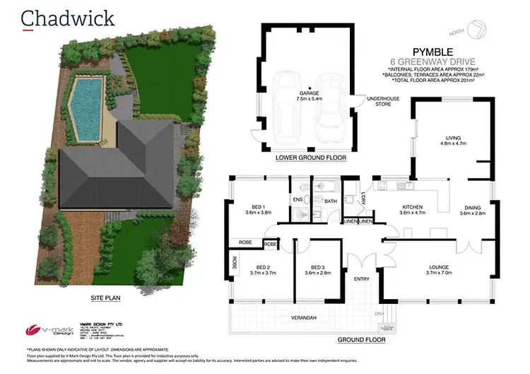 Floorplan of Homely house listing, 6 Greenway Drive, Pymble NSW 2073