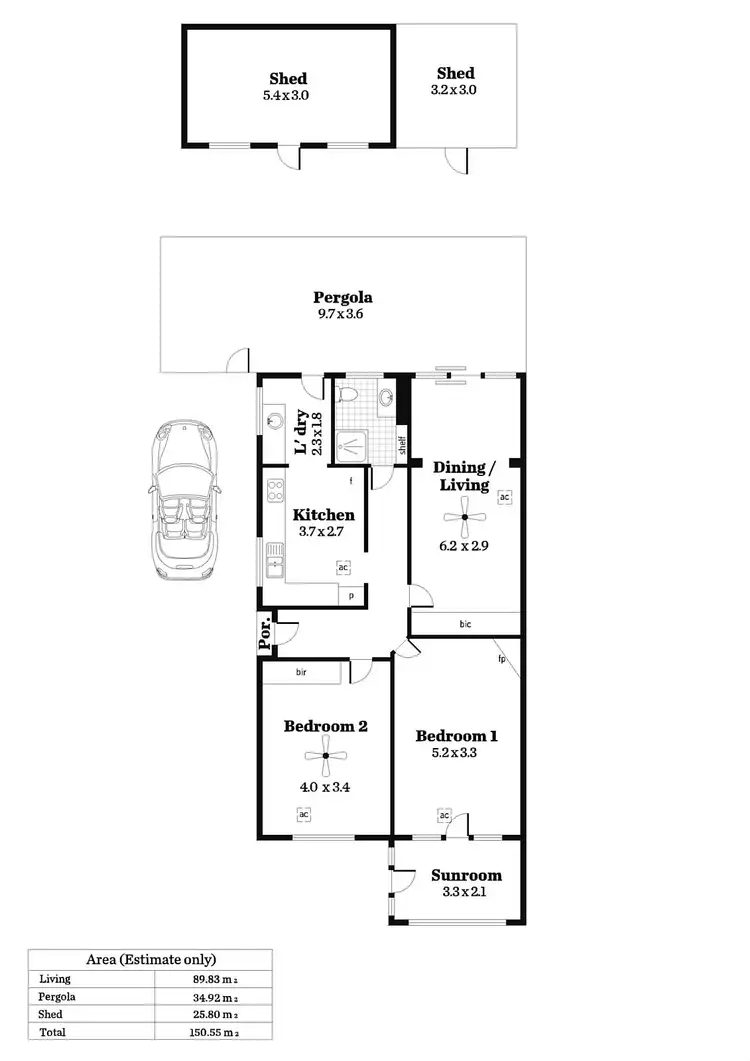 Floorplan of Homely unit listing, 2/113 Brighton Road, Glenelg South SA 5045