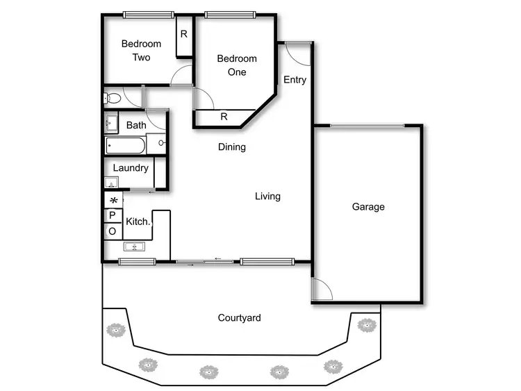 Floorplan of Homely townhouse listing, 3/6 Kemsley Place, Pearce ACT 2607