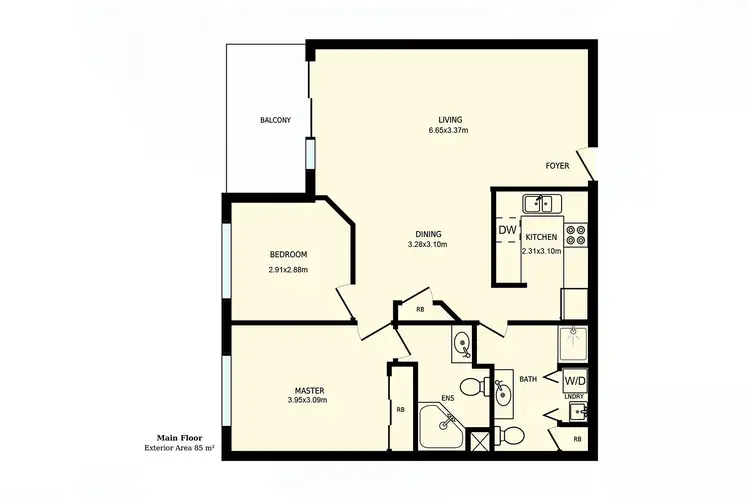 Floorplan of Homely apartment listing, 22/28 Torrens Street, Braddon ACT 2612