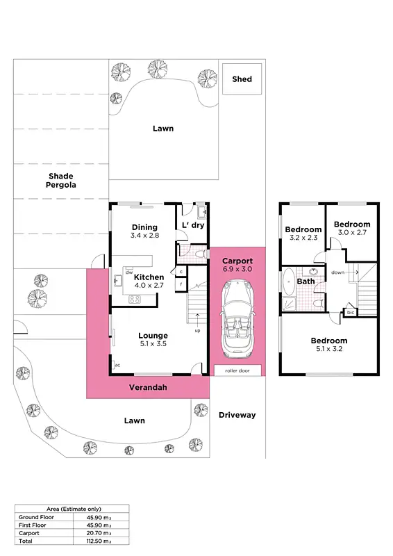 Floorplan of Homely house listing, 27a Green Street, Brompton SA 5007