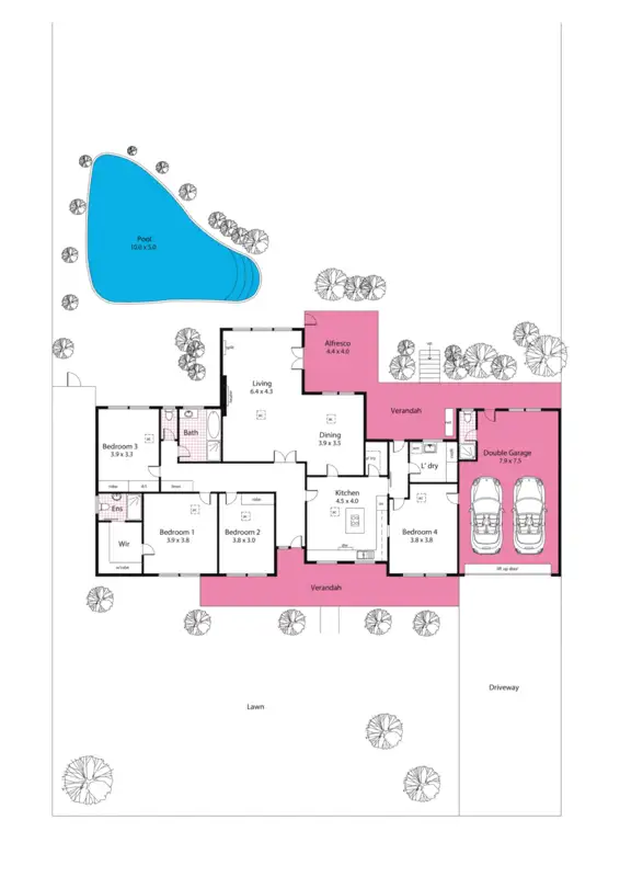 Floorplan of Homely house listing, 2 Woodhouse Crescent, Wattle Park SA 5066