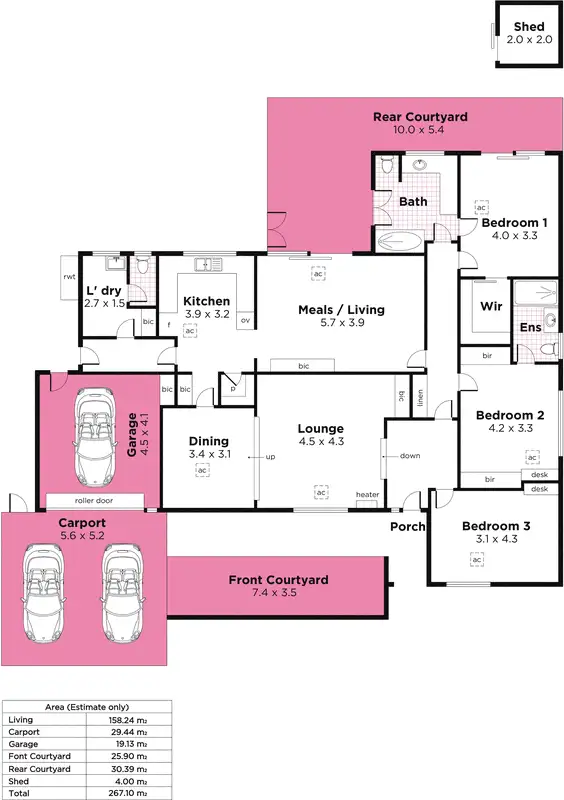 Floorplan of Homely house listing, 5 Whitmont Court, Fulham Gardens SA 5024
