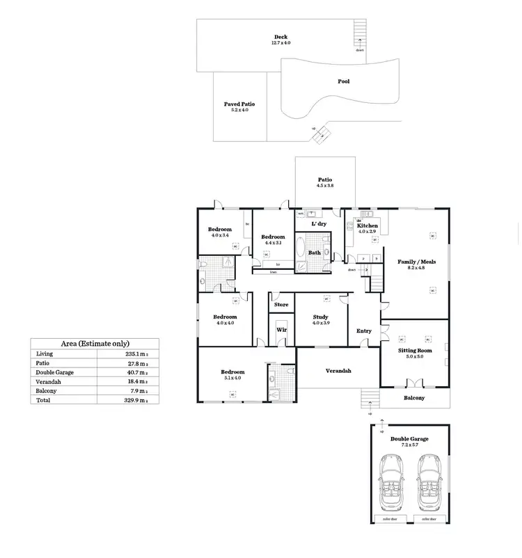 Floorplan of Homely house listing, 4 Kurralta Drive, Burnside SA 5066
