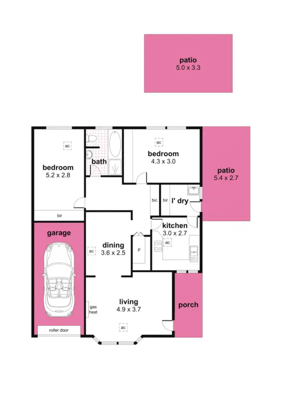 Floorplan of Homely unit listing, 2/3 Bartley Avenue, Netherby SA 5062