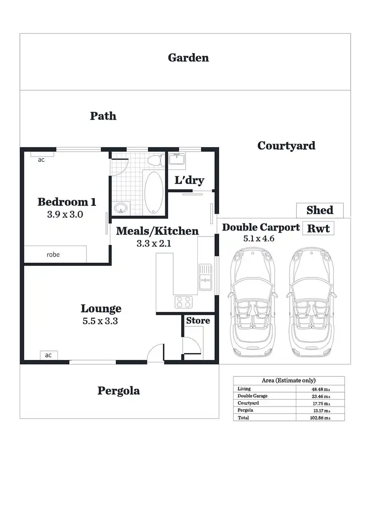 Floorplan of Homely unit listing, 2/14 Collingwood Avenue, Hazelwood Park SA 5066