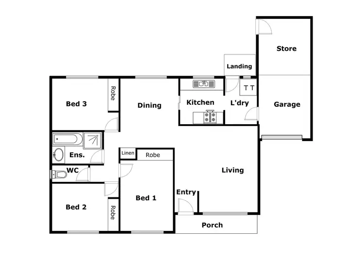 Floorplan of Homely townhouse listing, 3/8 Wilson Crescent, Banks ACT 2906