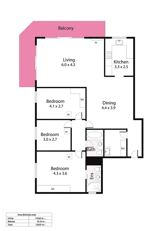 Floorplan of Homely unit listing, 9A/13 North Esplanade, Glenelg North SA 5045