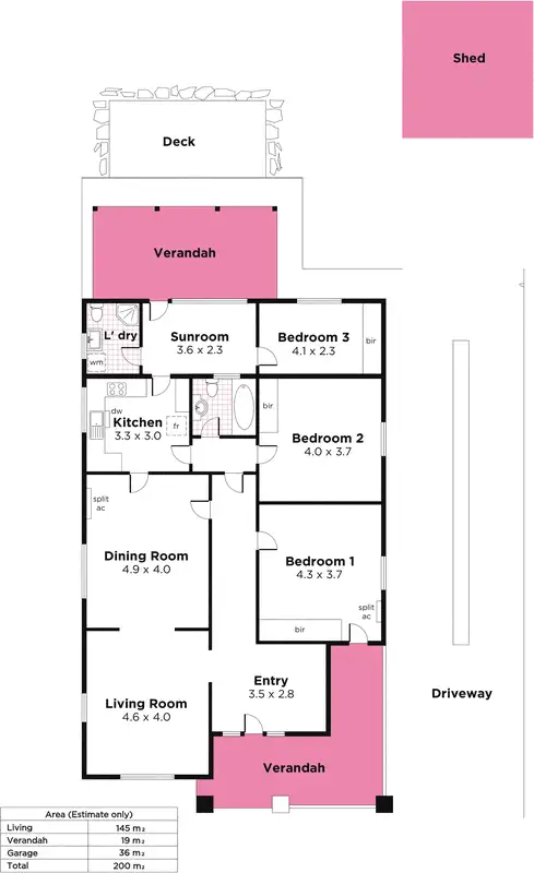 Floorplan of Homely house listing, 19 Seaview Terrace, Brighton SA 5048