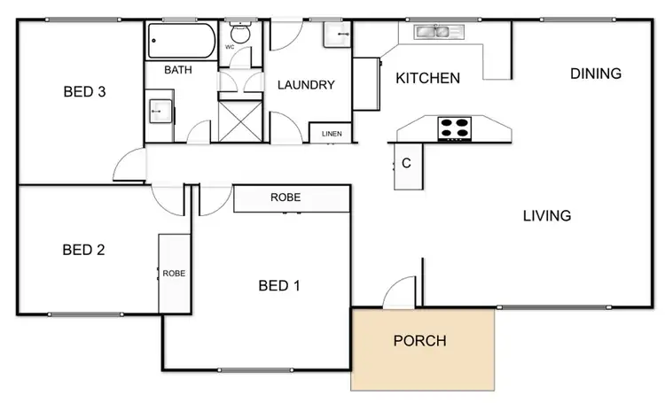 Floorplan of Homely house listing, 34 Castieau Street, Higgins ACT 2615