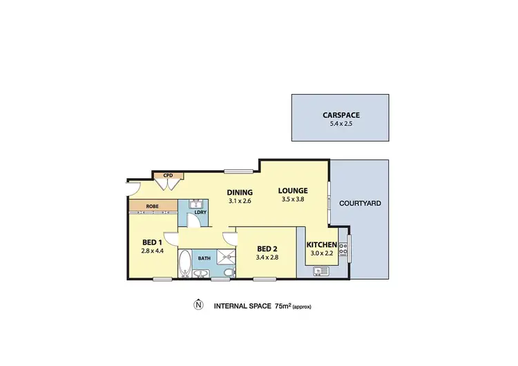 Floorplan of Homely unit listing, 7/46-48 Keira Street, Wollongong NSW 2500