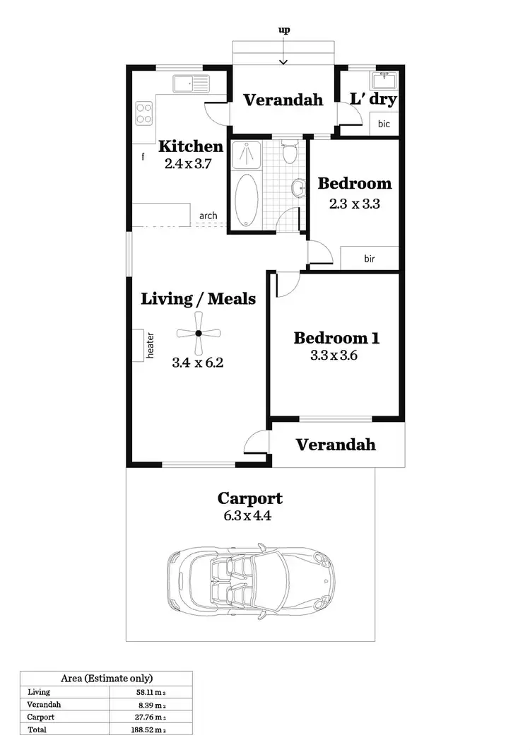 Floorplan of Homely unit listing, 5/30 Fifth Avenue, St Peters SA 5069
