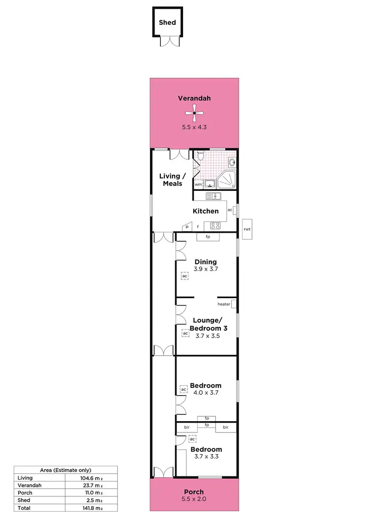 Floorplan of Homely house listing, 4 Gordon Road, Prospect SA 5082