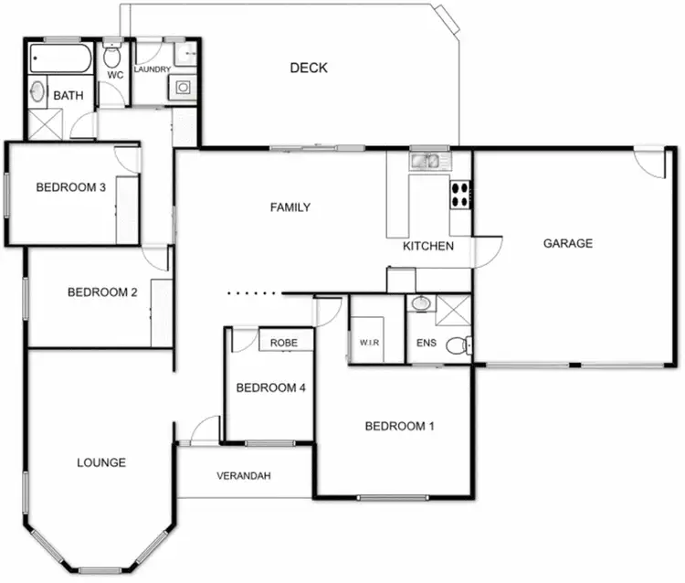 Floorplan of Homely house listing, 1 Lads Place, Dunlop ACT 2615