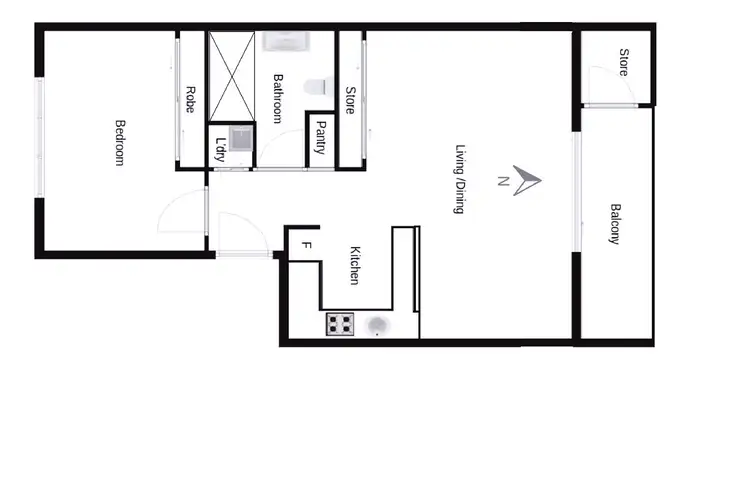 Floorplan of Homely apartment listing, 47/6 Gungahlin Place, Gungahlin ACT 2912