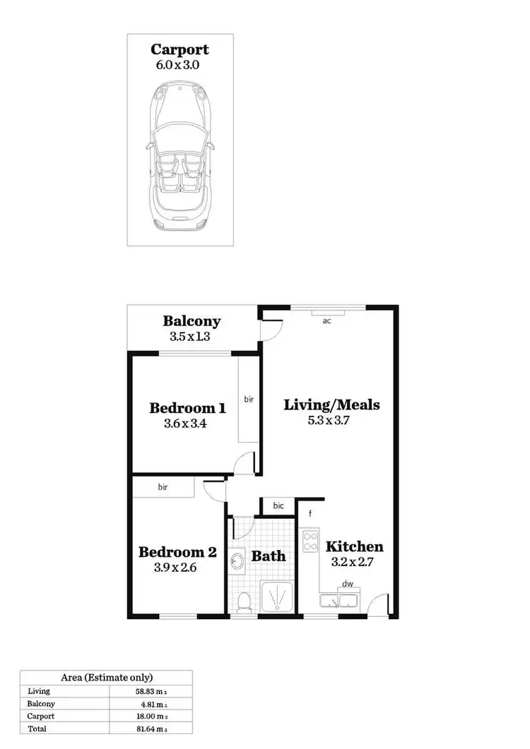 Floorplan of Homely unit listing, 8/147 Stephen Terrace, Walkerville SA 5081