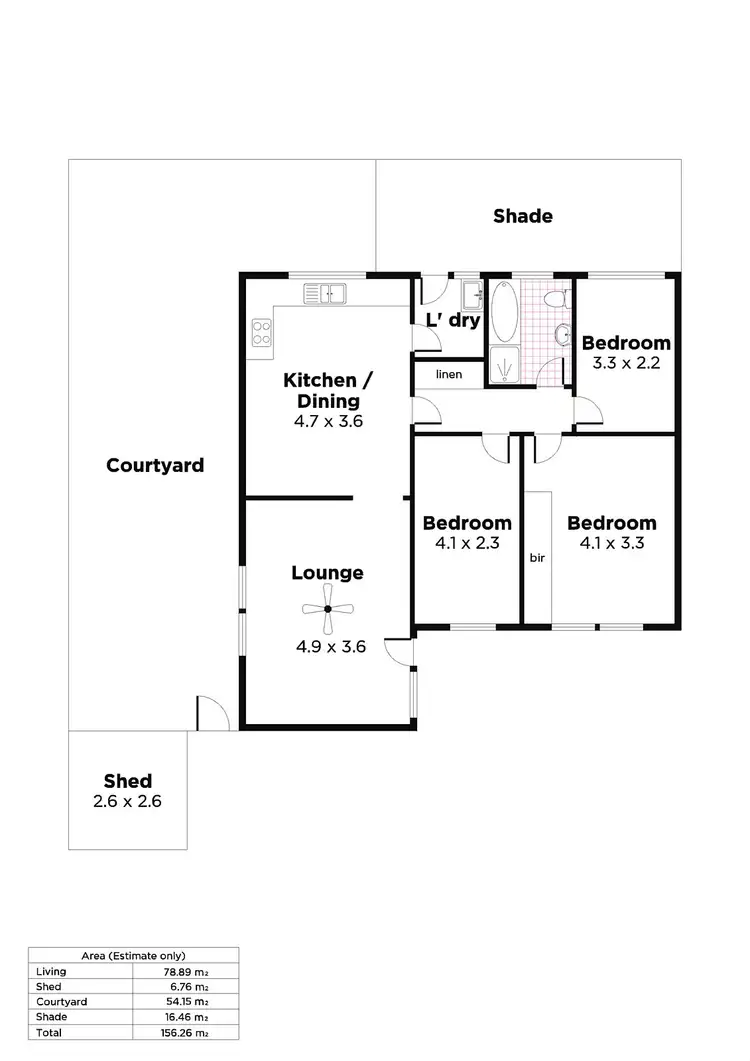 Floorplan of Homely unit listing, 4/14 Alice Street, Plympton SA 5038