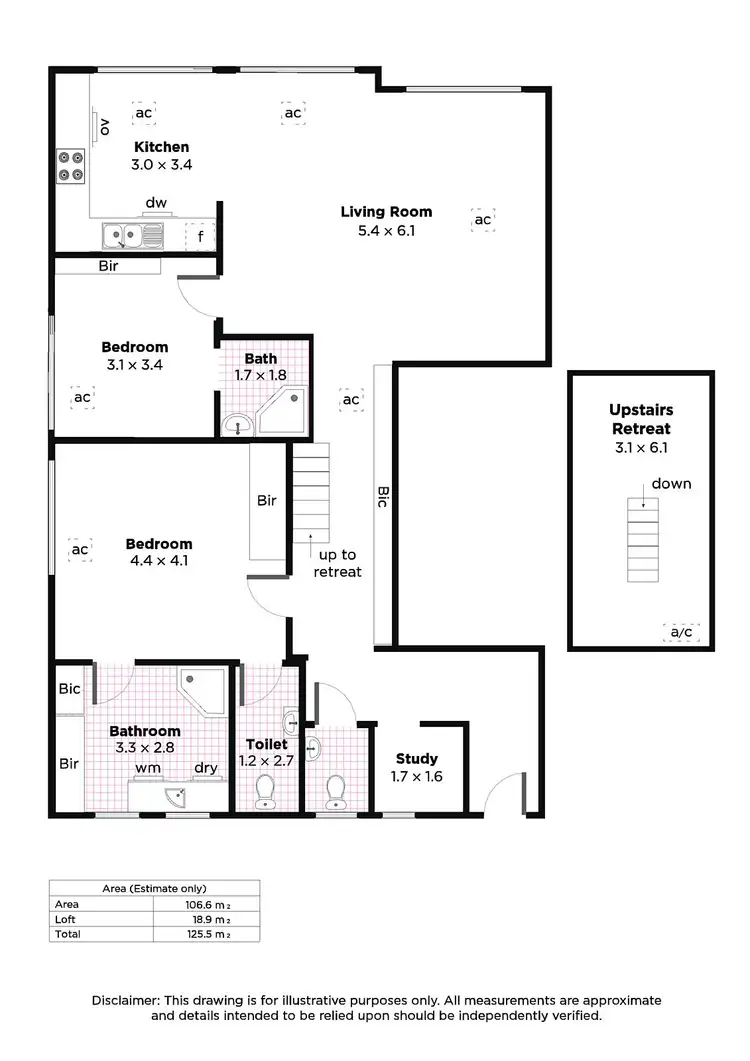 Floorplan of Homely apartment listing, 10/79 Pennington Terrace, North Adelaide SA 5006