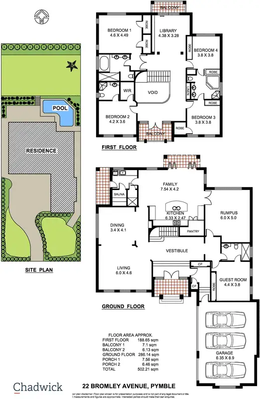 Floorplan of Homely house listing, 22 Bromley Avenue, Pymble NSW 2073