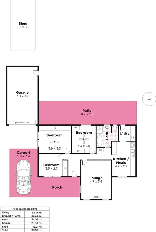 Floorplan of Homely house listing, 59 Baker Street, Glengowrie SA 5044