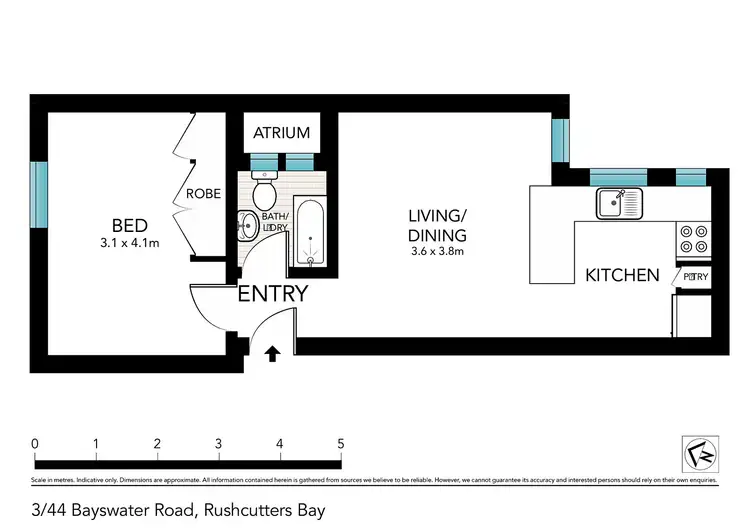 Floorplan of Homely unit listing, 3/44 Bayswater Road, Rushcutters Bay NSW 2011