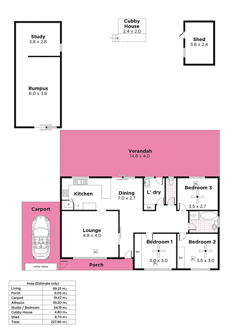 Floorplan of Homely house listing, 10 Niblick Street, Fairview Park SA 5126