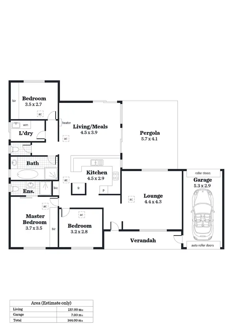 Floorplan of Homely house listing, 1B Radnor Avenue, Rostrevor SA 5073