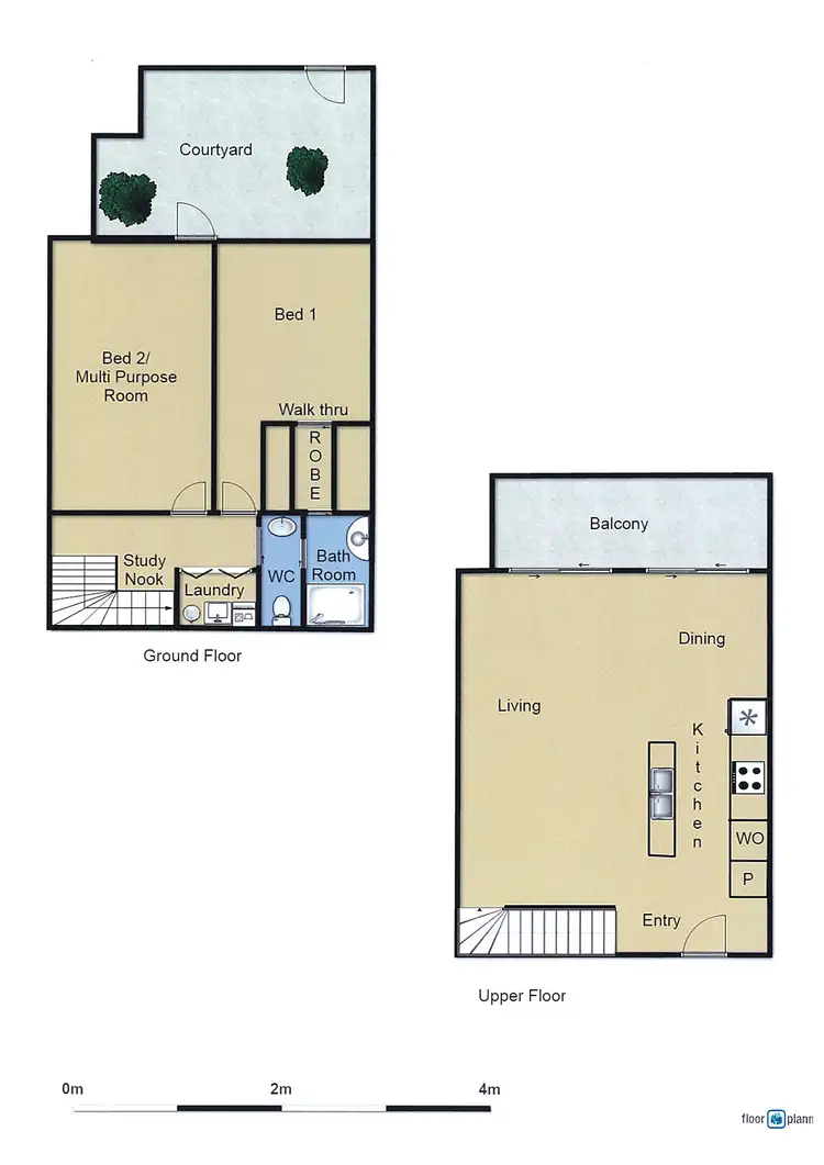 Floorplan of Homely apartment listing, 1/2 McClure Street, Evatt ACT 2617