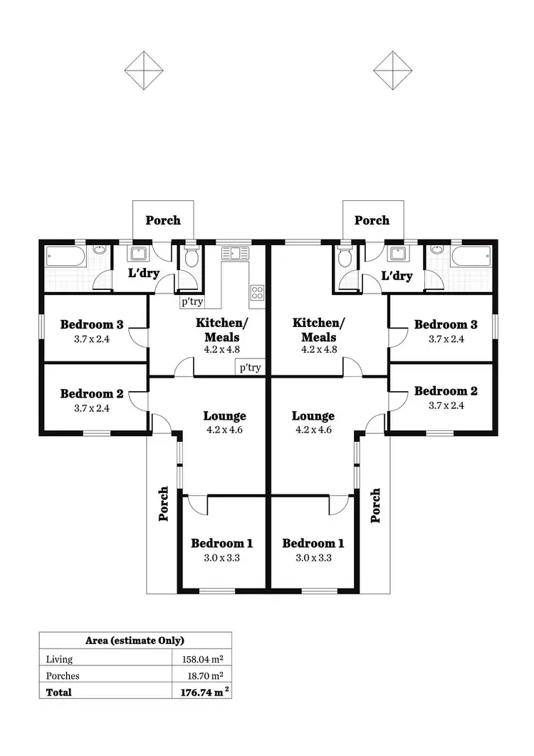 Floorplan of Homely house listing, 54 & 56 Underdown Road, Elizabeth South SA 5112