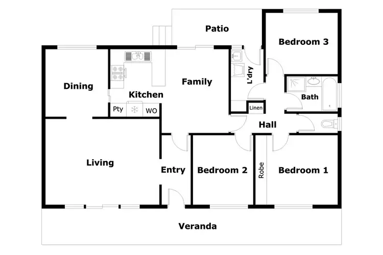 Floorplan of Homely house listing, 24 Hebblewhite  Street, Monash ACT 2904