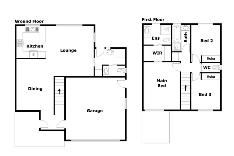 Floorplan of Homely townhouse listing, 5/57 Jandamarra Street, Ngunnawal ACT 2913