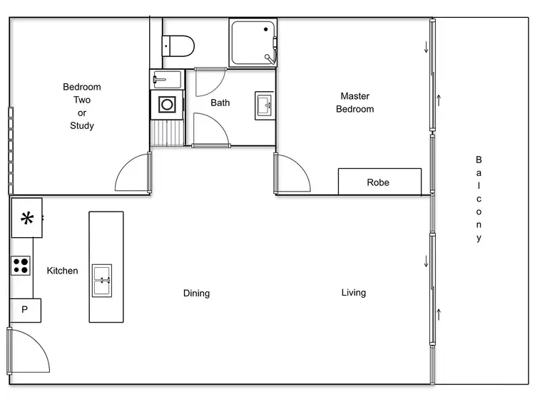 Floorplan of Homely unit listing, 14/33 Eastlake Parade, Kingston ACT 2604