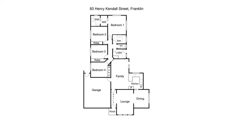 Floorplan of Homely house listing, 83 Henry Kendall  Street, Franklin ACT 2913