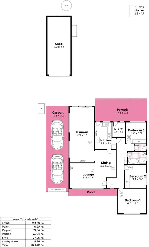 Floorplan of Homely house listing, 3 Shelley Avenue, Marion SA 5043