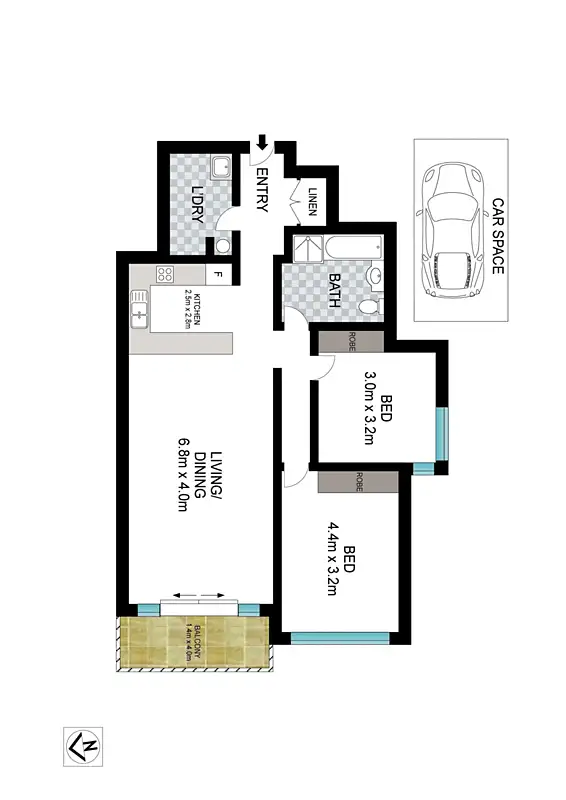 Floorplan of Homely apartment listing, 203/13 Princes Highway, St Peters NSW 2044