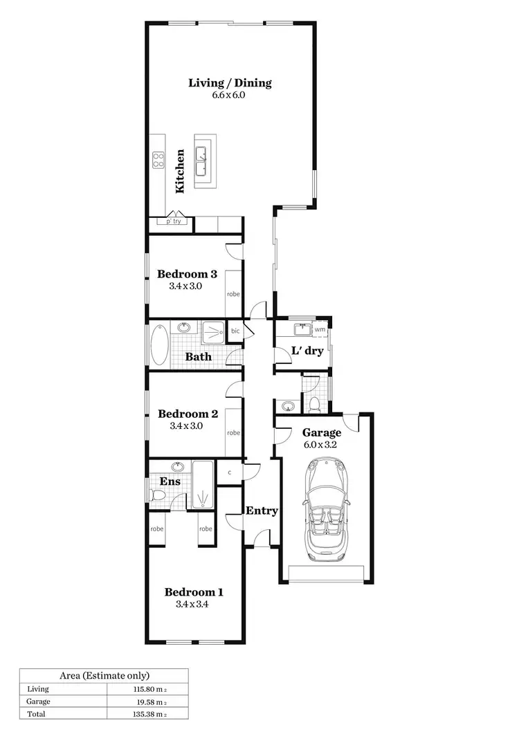 Floorplan of Homely unit listing, 26A Edwina Drive, Morphett Vale SA 5162