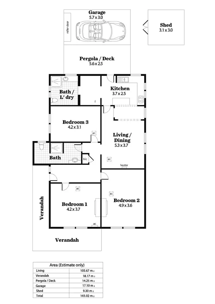 Floorplan of Homely house listing, 162 Bower Road, Semaphore Park SA 5019