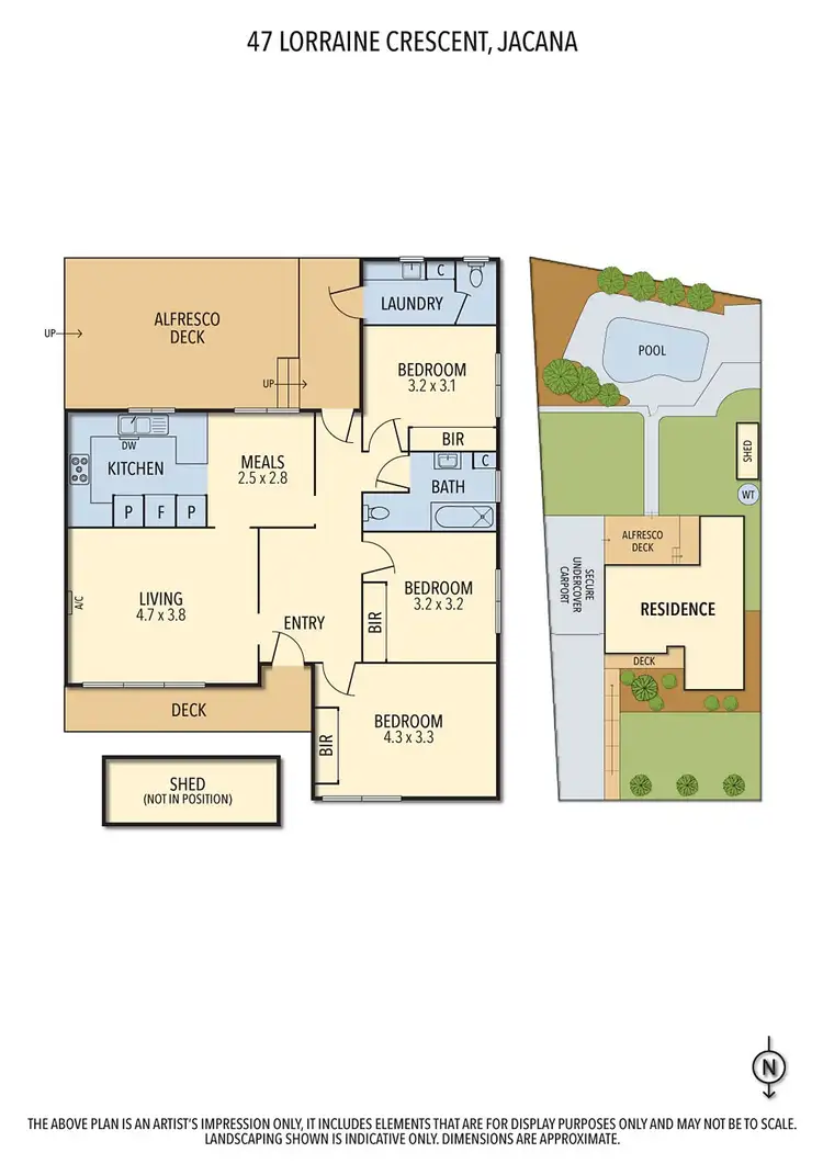 Floorplan of Homely house listing, 47 Lorraine Crescent, Jacana VIC 3047