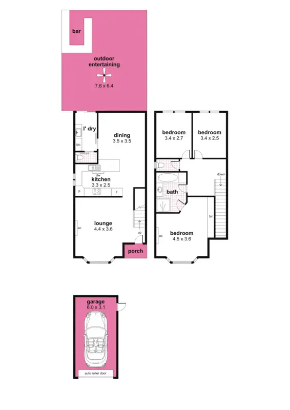 Floorplan of Homely house listing, 1/412 Yatala Vale Road, Surrey Downs SA 5126