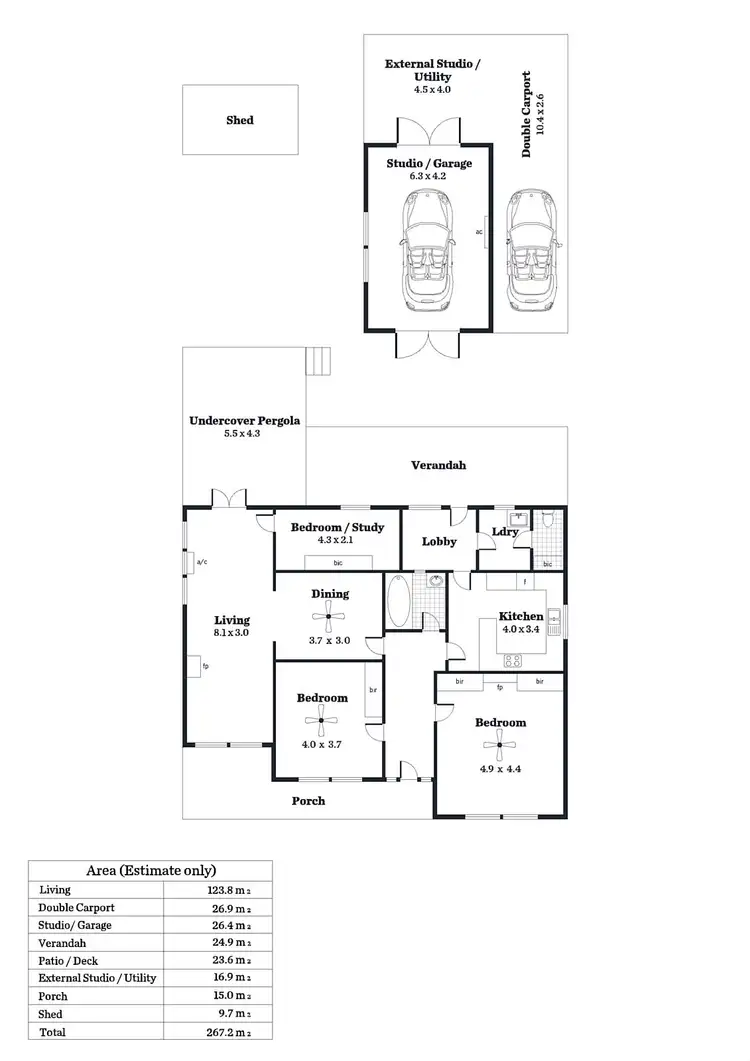 Floorplan of Homely house listing, 13 Batley Avenue, Hawthorndene SA 5051