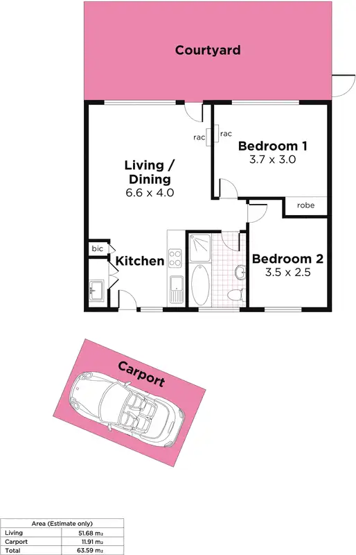 Floorplan of Homely unit listing, 3/20A Cookes Road, Windsor Gardens SA 5087