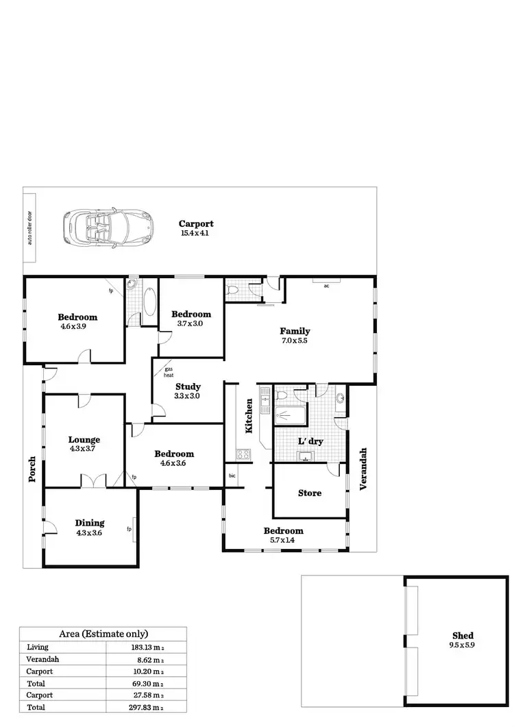 Floorplan of Homely house listing, 80 Tusmore Avenue, Tusmore SA 5065